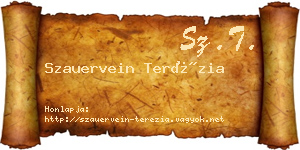 Szauervein Terézia névjegykártya