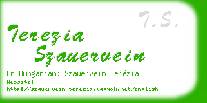terezia szauervein business card